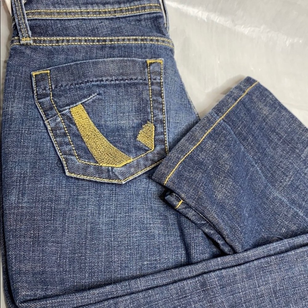 Dry Aged Denim James Jeans Antique Gold Bootleg - Picture 10 of 16